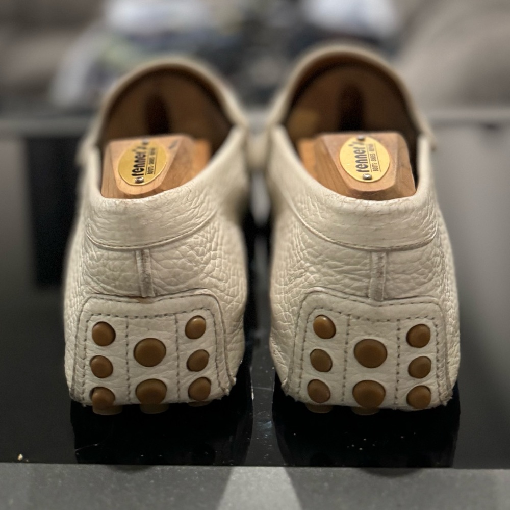 Gucci Leather Driving Shoes in White - Men’s (8.5) - Picture 9 of 13